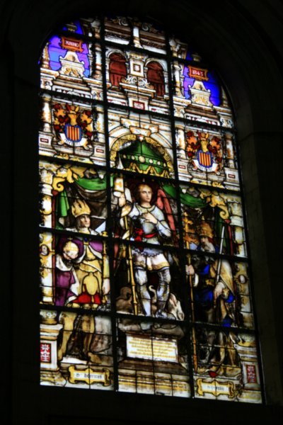 One of many very beautiful stained glass windows