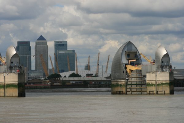 view to Canary Wharf & the Millenium Dome