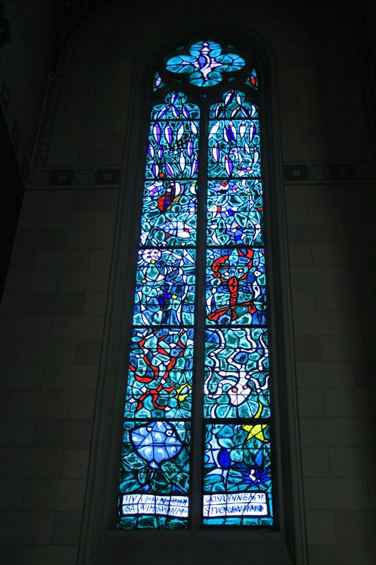 One of the amazing stained glass windows