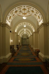 Inside the state room corridors