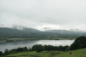 Classic shot from Car of Loch & hills & Clouds