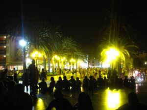 Nerja main square at night