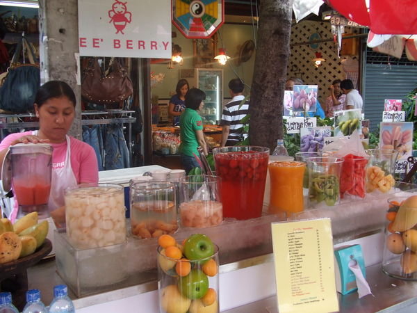 Fruit Juice stall in Bangkok
