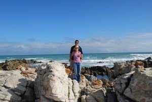 Dave & Amanda at the southernmost tip of Africa