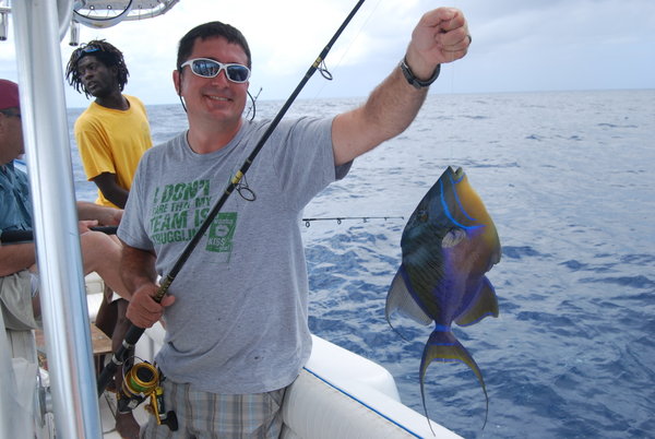 Dave with a trigger fish
