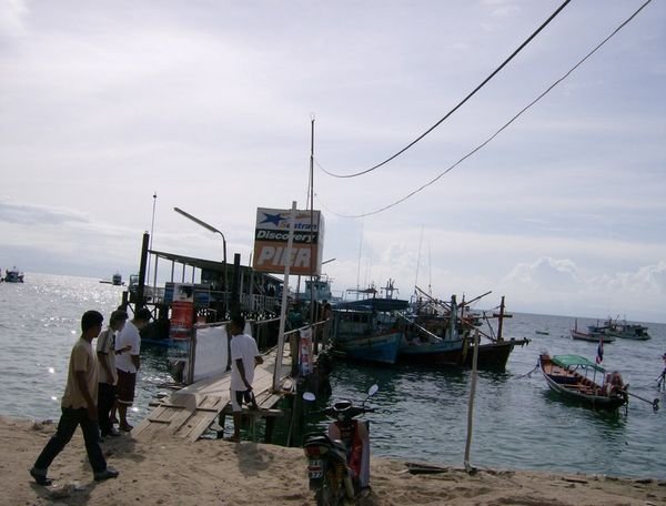 The decrepid harbour of the island