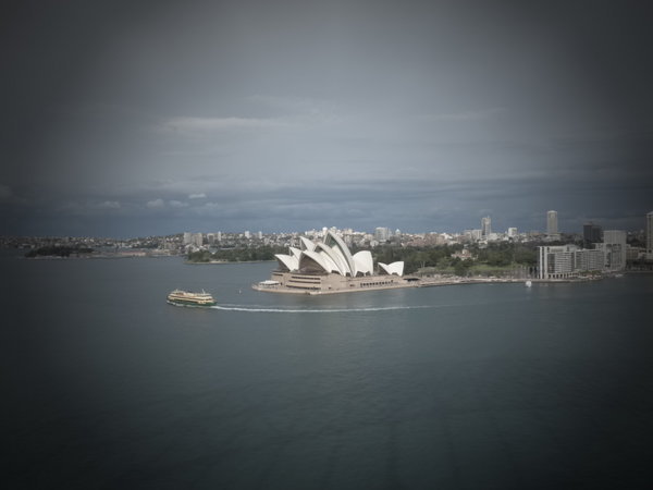 Sydney Opera House through a pinhole