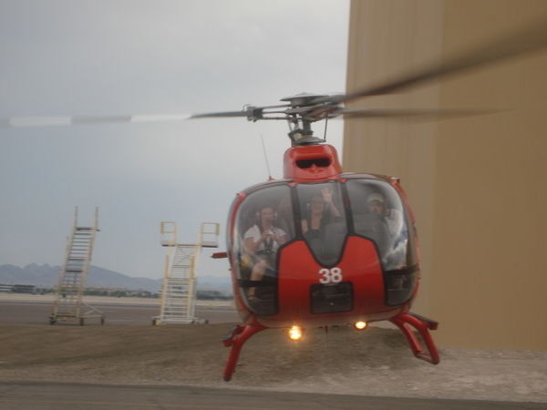 helen and barbara in chopper