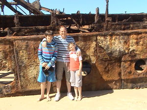 Me,  Dad and Lewis at Fraser Island