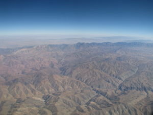 Afghanistan (or somewhere near there) from the air