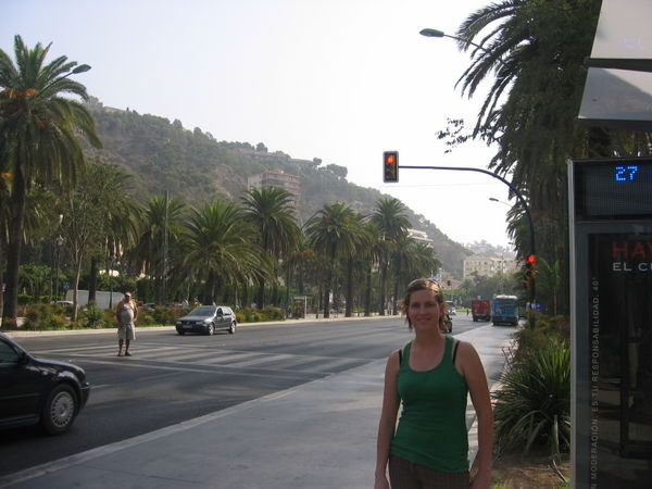 Street near our hotel in Malaga, Spain