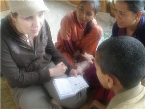 Kids teaching me Nepali