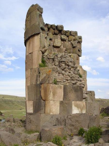 interior of an Incan funerary tower