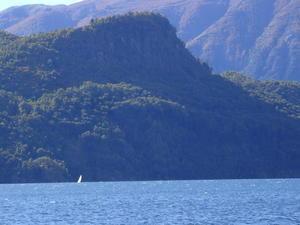 sailing on Lago Lacar