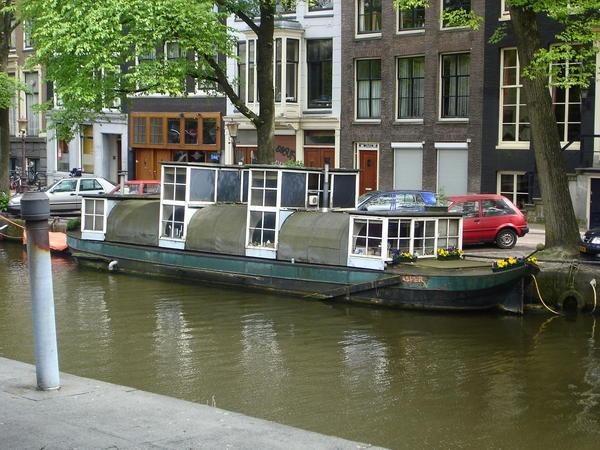a really cool houseboat