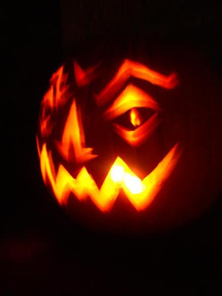 creepy pumpkin