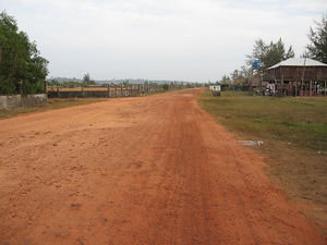 The main road to Serendipity beach