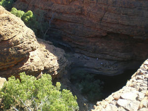 View of the billabong from the top of the Canyon