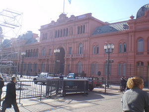 Government house in plaza de mayo