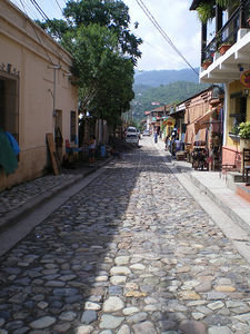 The cobbled streets of Copan