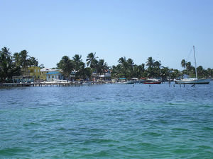 Caye caulker from the boat