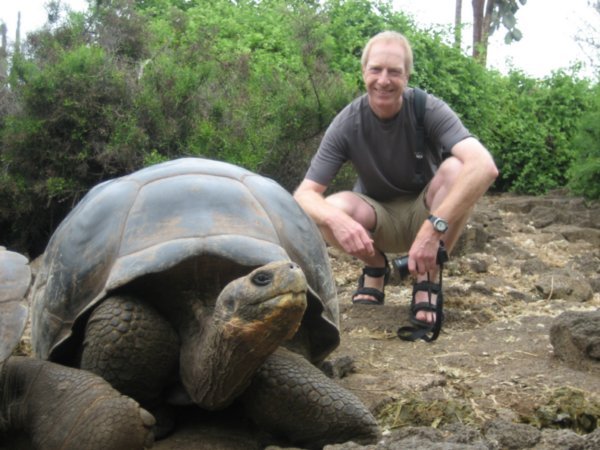 Hugh with Giant Tortoise