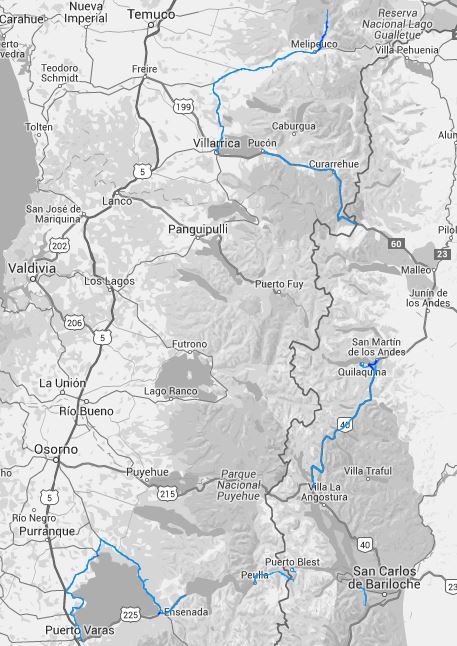 The whole Chile Argentina Chile route