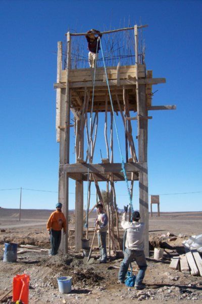 My friends Building a Water Tower