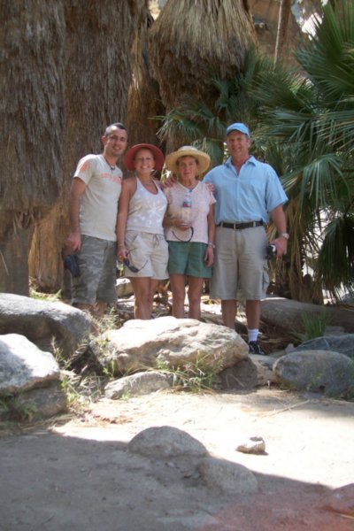 With Pamela, Joan and Mike in the Indian Canyon