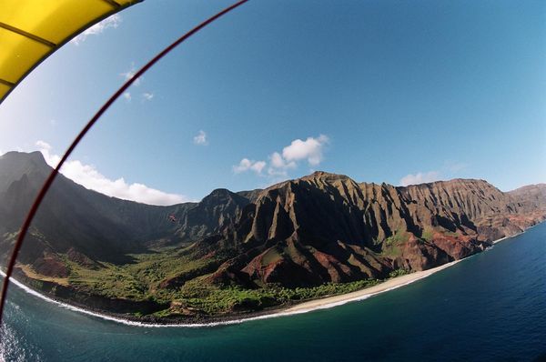 Kauai'a Napali coast from the glider