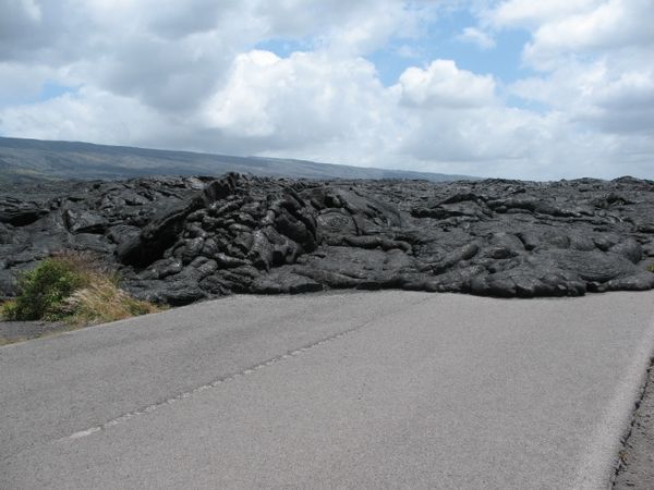 End of chain of craters road