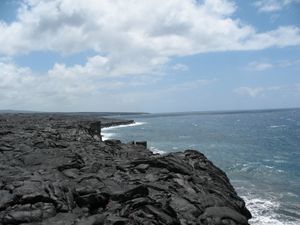 Black lava coast
