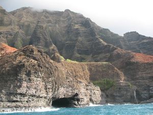 Sea Cave - Napali Coast in kauai