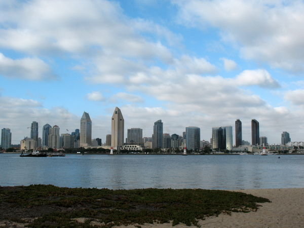 San Diego bay and skyline