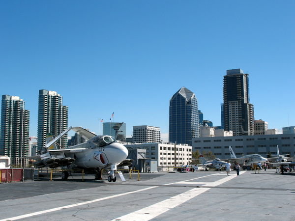 from the deck of aircraft carrier, USS Midway