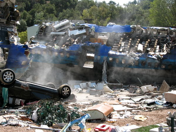 Crash scene from War of the Worlds movie