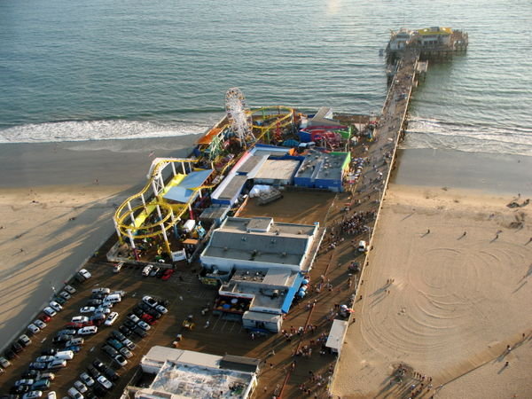Santa Monica pier from above