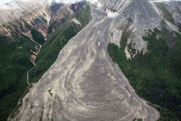 a rock glacier