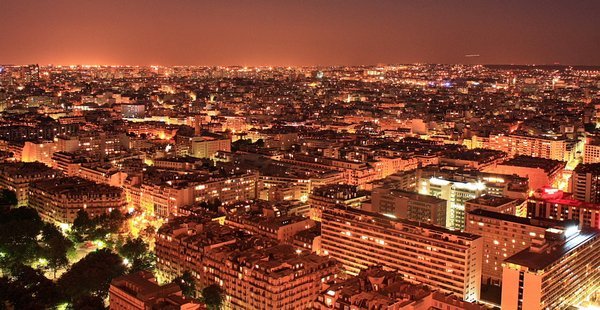 night view of Paris