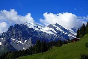 a view from Swiss village of Murren