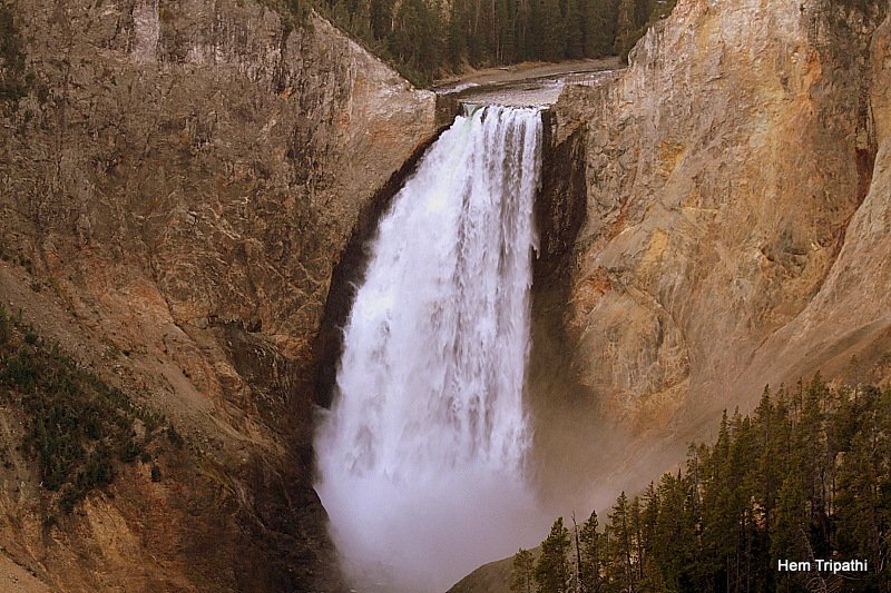 waterfall at Yellowstone canyon