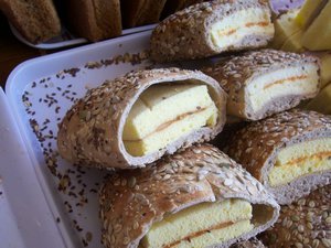 cake inside bread
