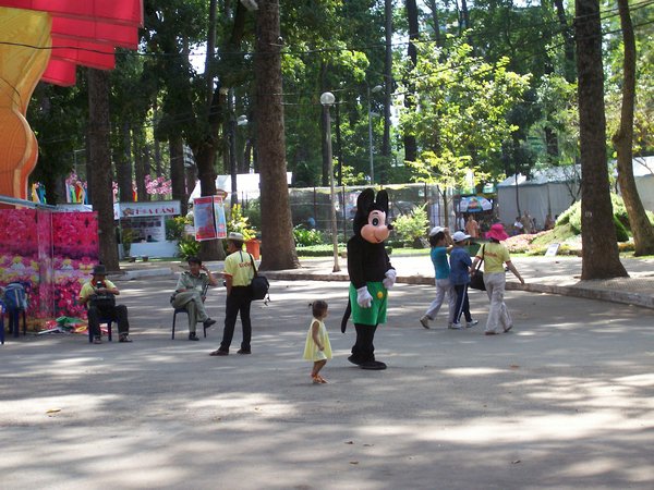 mickey mouse in park
