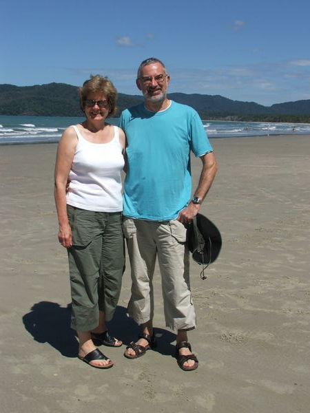 Russell and Hilary on the beach!
