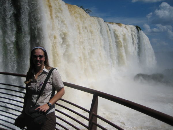 Joelle at Iguazu Falls - Brazilian Side