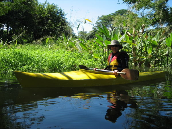 Joelle kayaking on Lake Nicaragua!