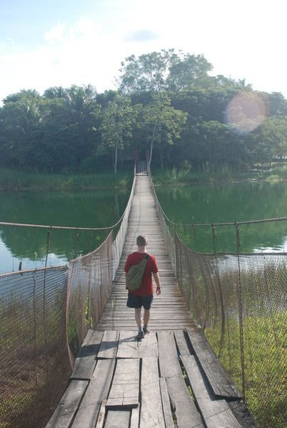 Bridge to Island of nearby zoo
