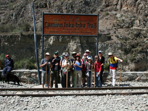 group at start of trail