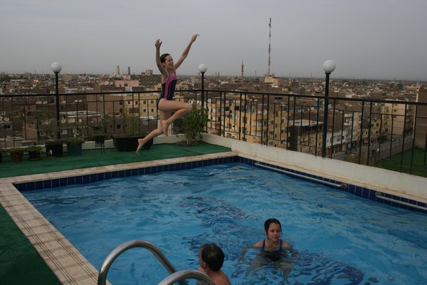 11. Rooftop pool in Luxor hotel