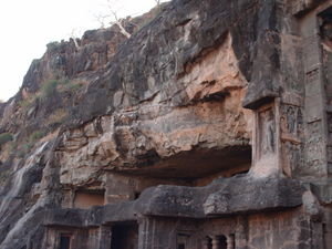 Ajanta Caves - Outside view